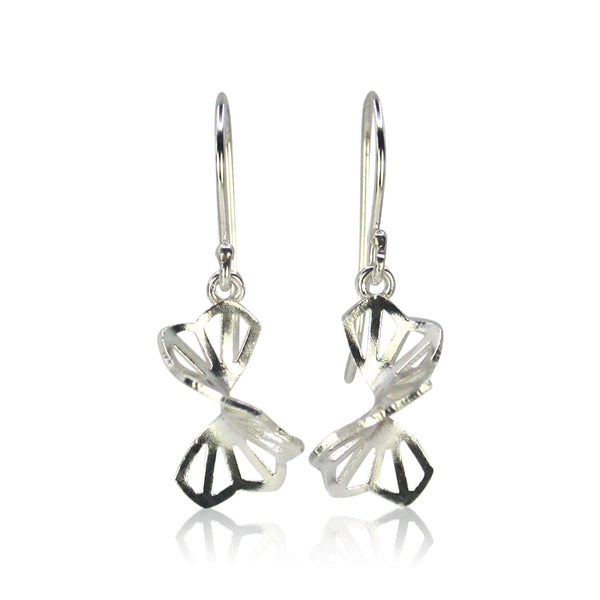 hyacinth fold earrings in sterling silver