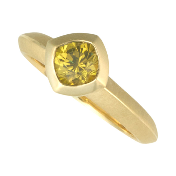karin jacobson jewelry design yellow mali garnet round sunburst cut bezel set solitaire ring