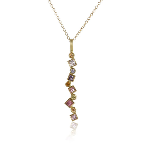 rosy sapphires pendant