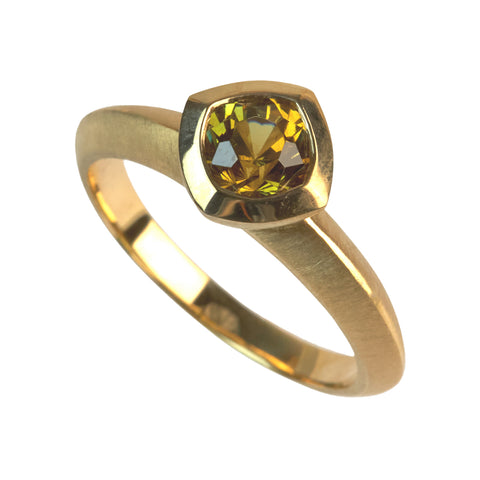 karin jacobson jewelry design yellow mali garnet round sunburst cut bezel set solitaire ring
