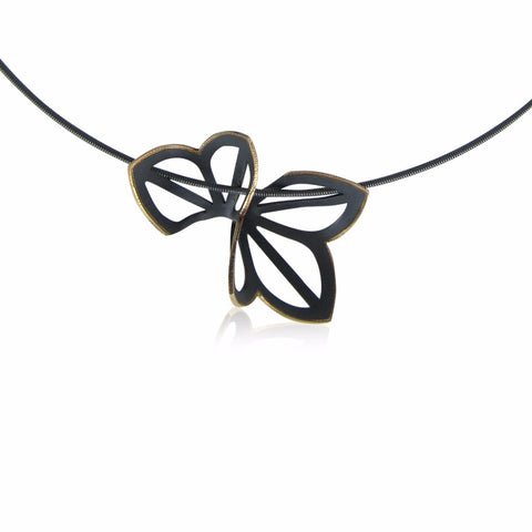 anise fold necklace with 18k yellow gold edge