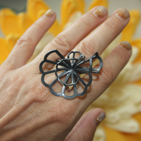 cloud origami ring