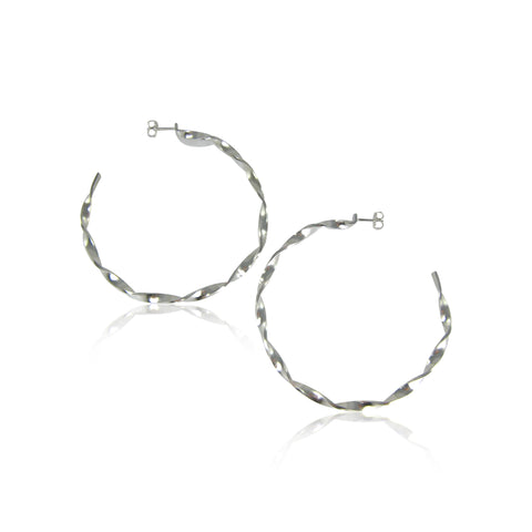 twist hoop earrings