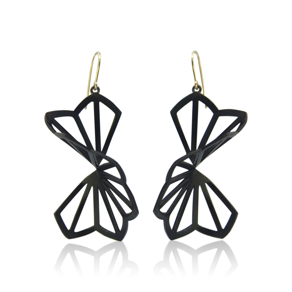 hyacinth fold earrings with 18k gold french wires