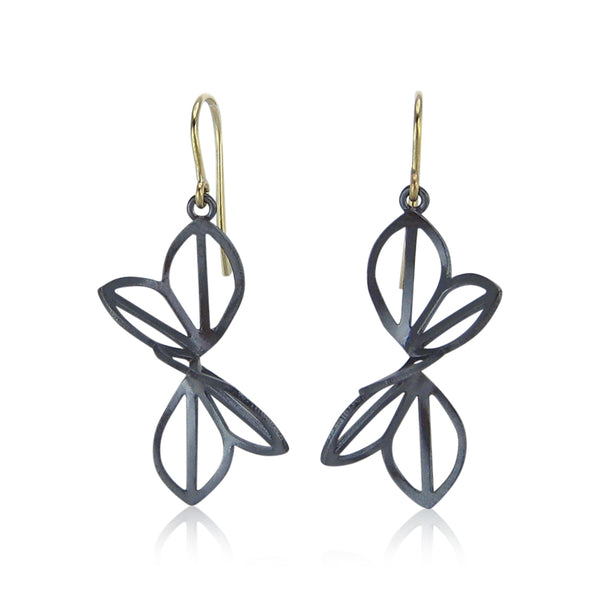 anise fold earrings with 18k gold french wires
