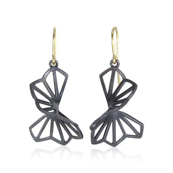 hyacinth fold earrings with 18k gold french wires