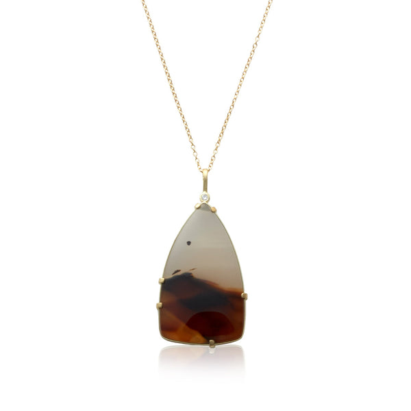 montana agate mountain pendant