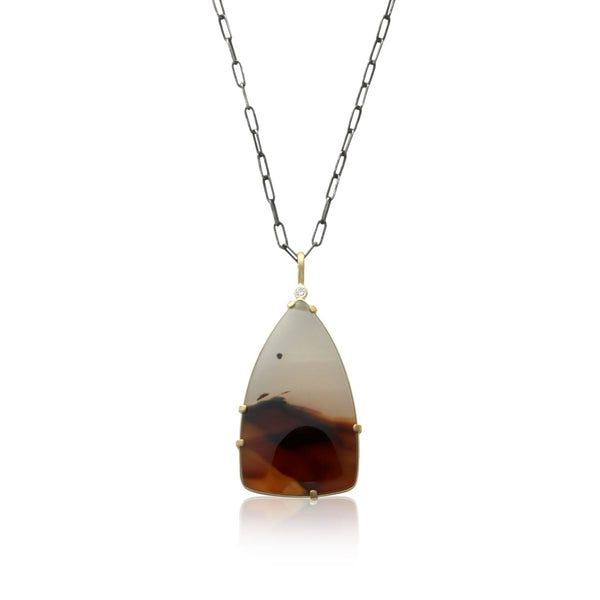 montana agate mountain pendant
