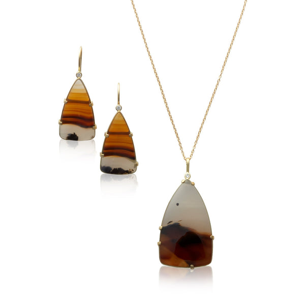montana agate mountain pendant