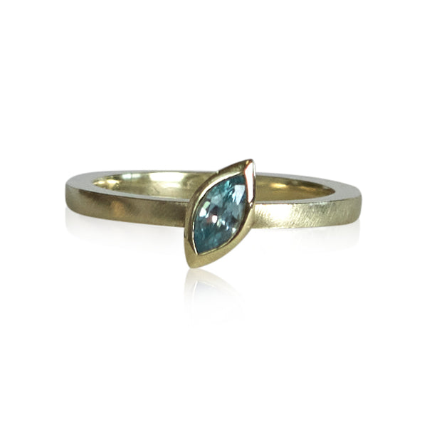 marquise peridot & zircon with petite anise fold stack