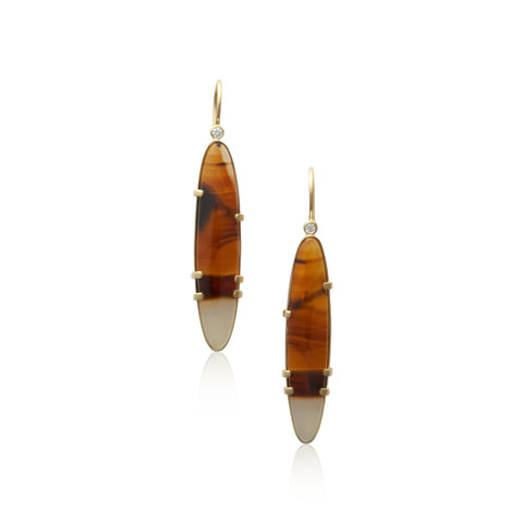 montana agate medium oval drop earrings