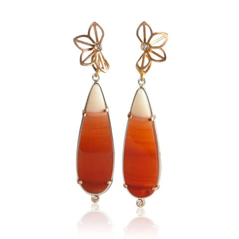 carnelian drops with petite anise folds