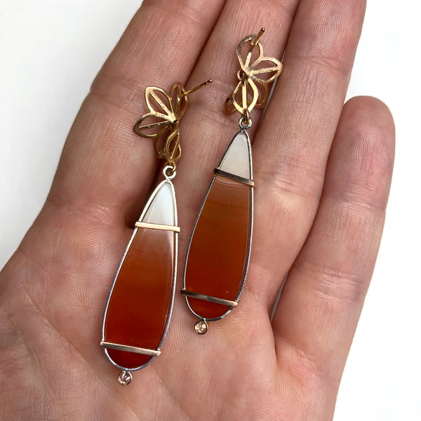 carnelian drops with petite anise folds