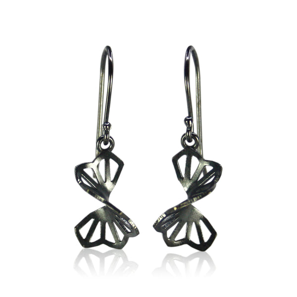 hyacinth fold earrings in sterling silver